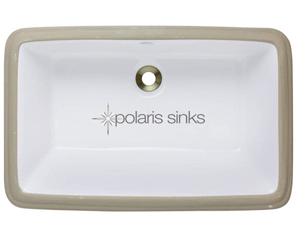 POLARIS P2181UW Porcelain Bathroom Undermount Sink - White