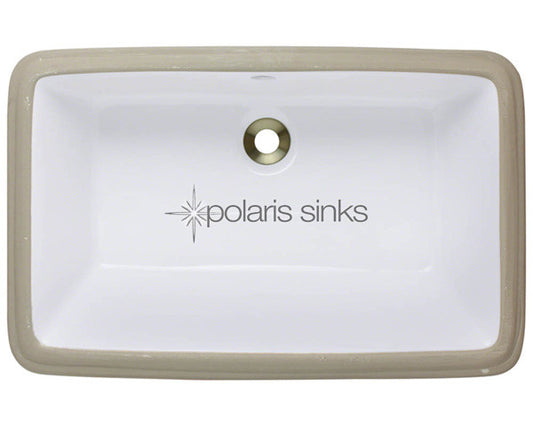 POLARIS P2181UW Porcelain Bathroom Undermount Sink - White