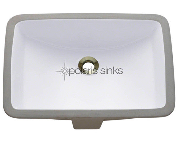 POLARIS P3191UW Porcelain Bathroon Undermount SInk - White