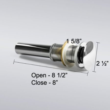 Aqua Decor Pop Up Drain With Out Overflow (Brushed Nickel)