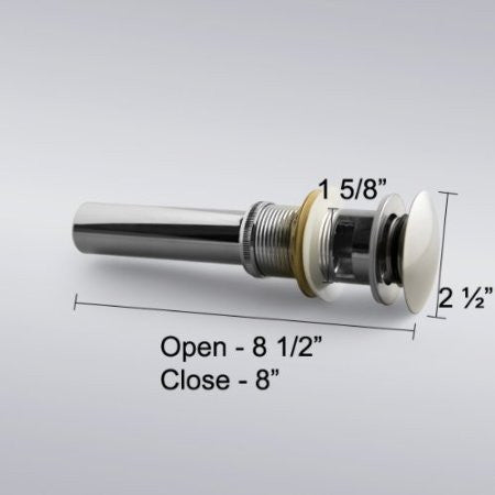 Aqua Decor Pop Up Drain With Overflow (Brushed Nickel)