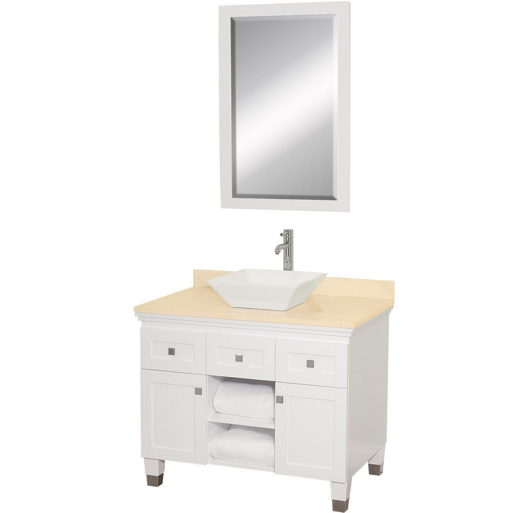 WYNDHAM COLLECTION Premiere 36-Inch Bathroom Vanity Set - White