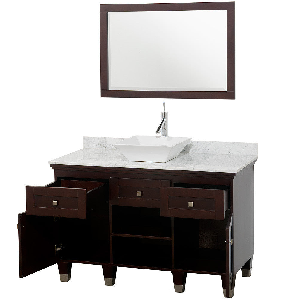 WYNDHAM COLLECTION Premiere 48-Inch Bathroom Vanity Set - Espresso