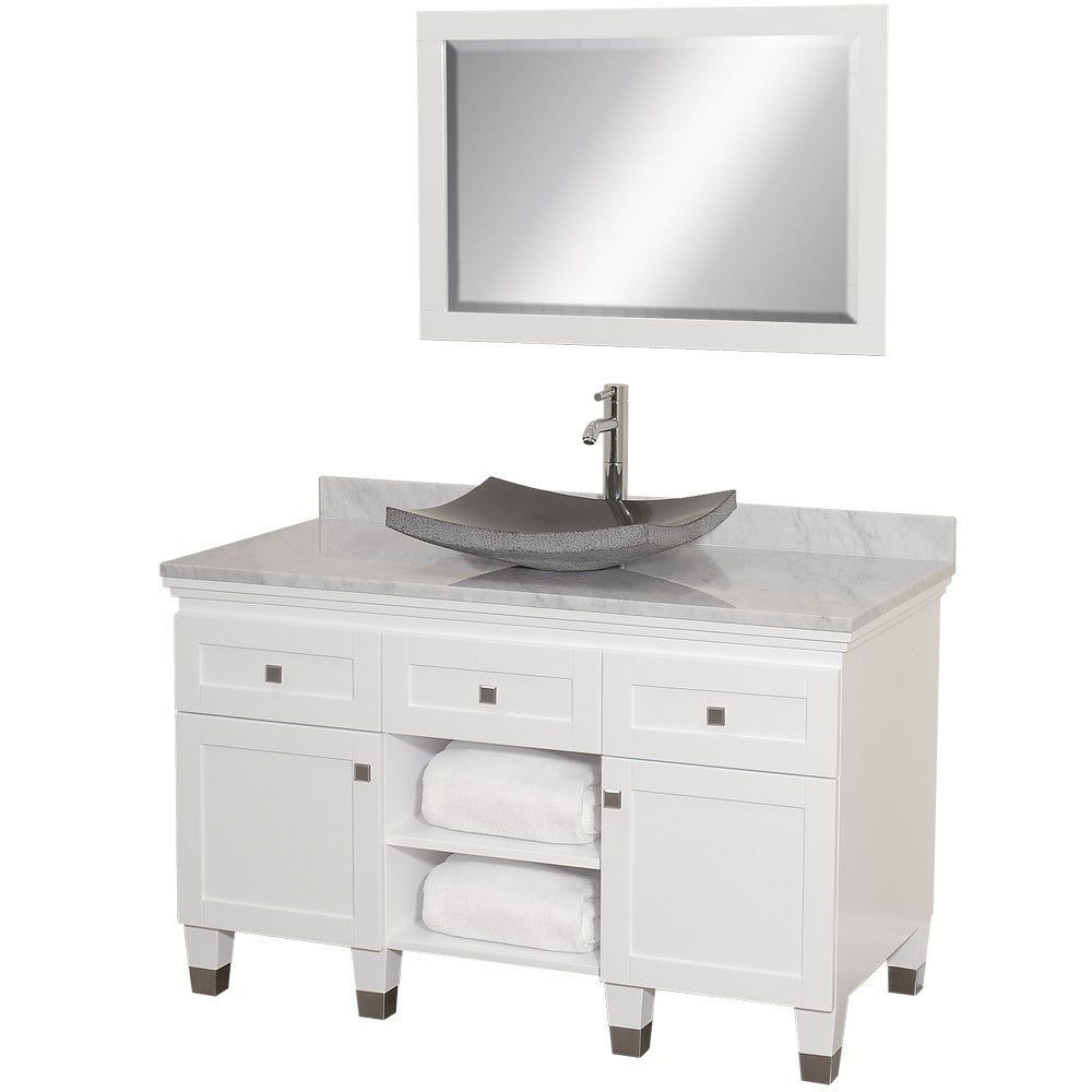 WYNDHAM COLLECTION Premiere 48-Inch Bathroom Vanity Set - White