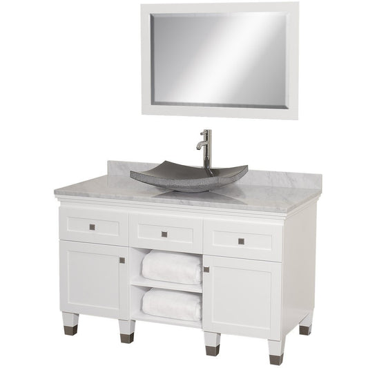 WYNDHAM COLLECTION Premiere 48-Inch Bathroom Vanity Set - White