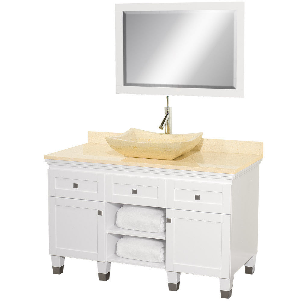 WYNDHAM COLLECTION Premiere 48-Inch Bathroom Vanity Set - White