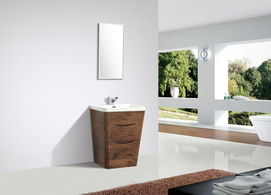 Aquamoon Smile 25 Modern Bathroom Vanity Set - Rosewood