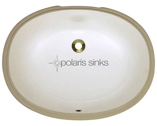 POLARIS PUPLB Porcelain Bathroom Undermount Sink - Bisque