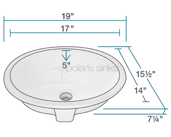 POLARIS PUPMB Porcelain Bathroom undermount sink - Bisque