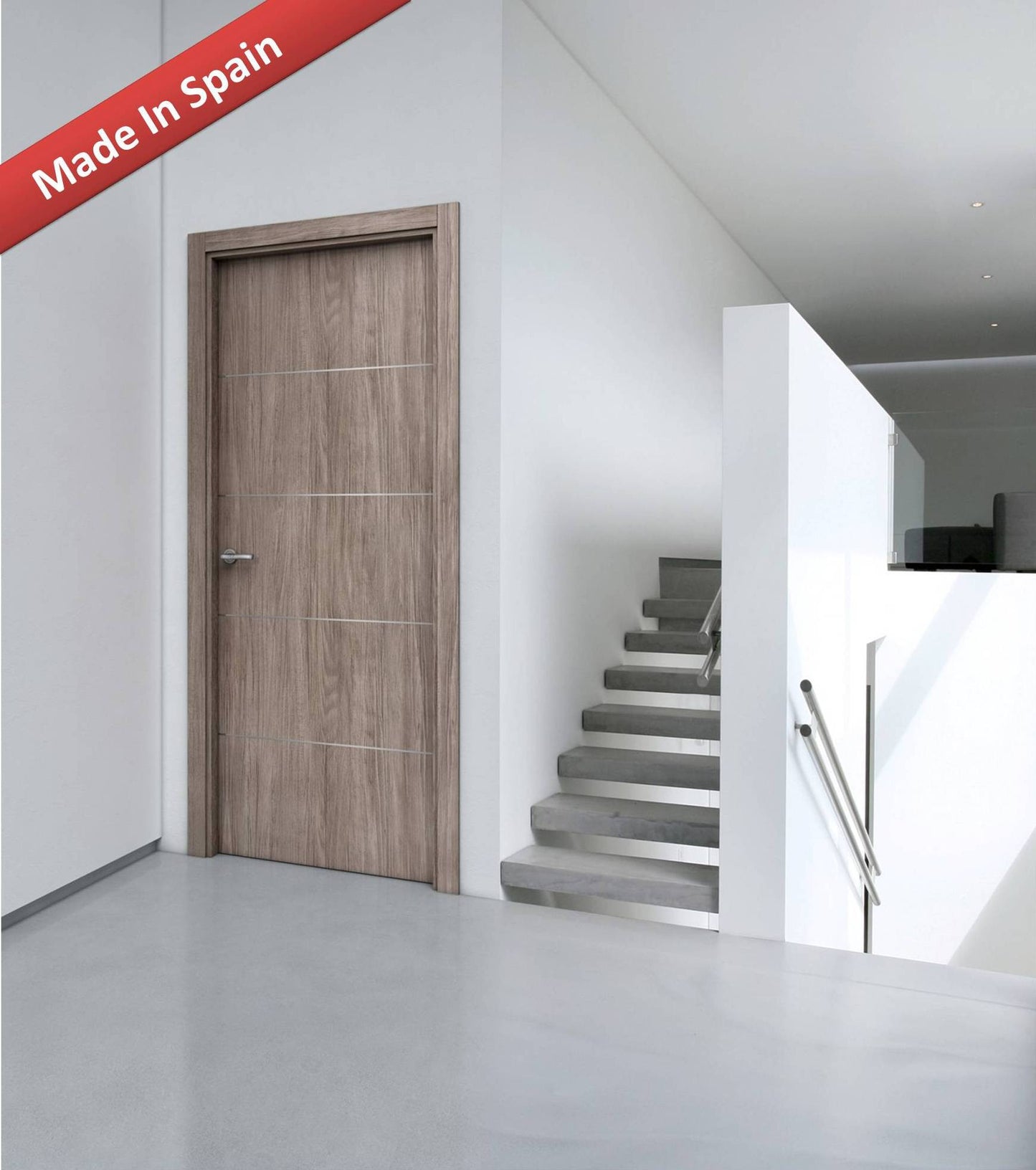 Aquamoon Quattro Interior Door - Ashwood Grey