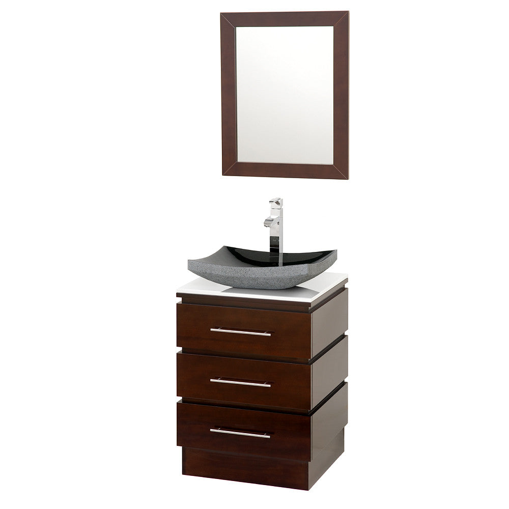 WYNDHAM COLLECTION Rioni 22-Inch Vanity Set - Espresso