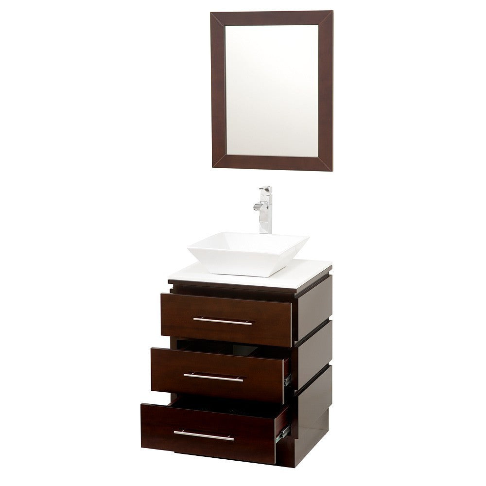 WYNDHAM COLLECTION Rioni 22-Inch Vanity Set - Espresso