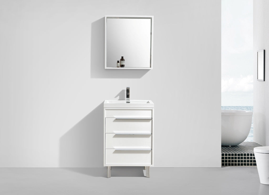 Aquamoon Roma 24" Modern Bathroom Vanity Set - White