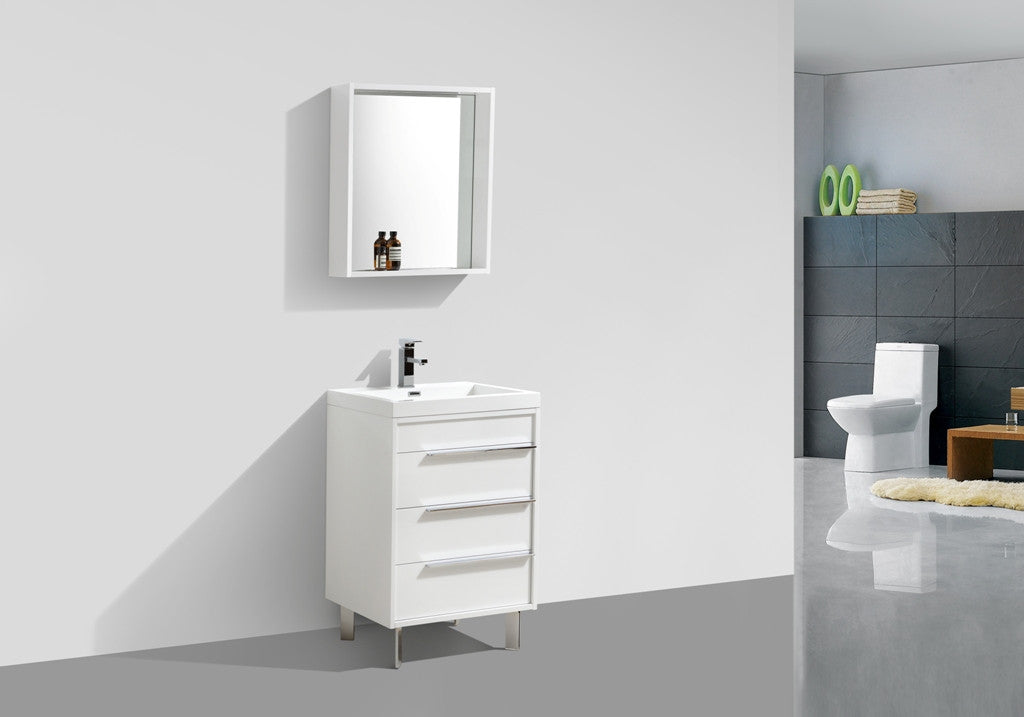 Aquamoon Roma 24" Modern Bathroom Vanity Set - White
