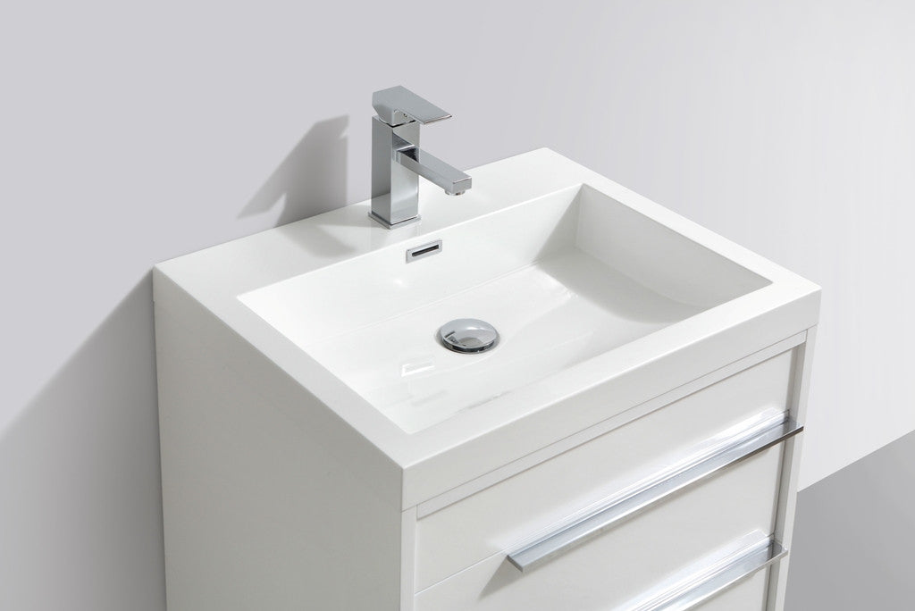 Aquamoon Roma 24" Modern Bathroom Vanity Set - White