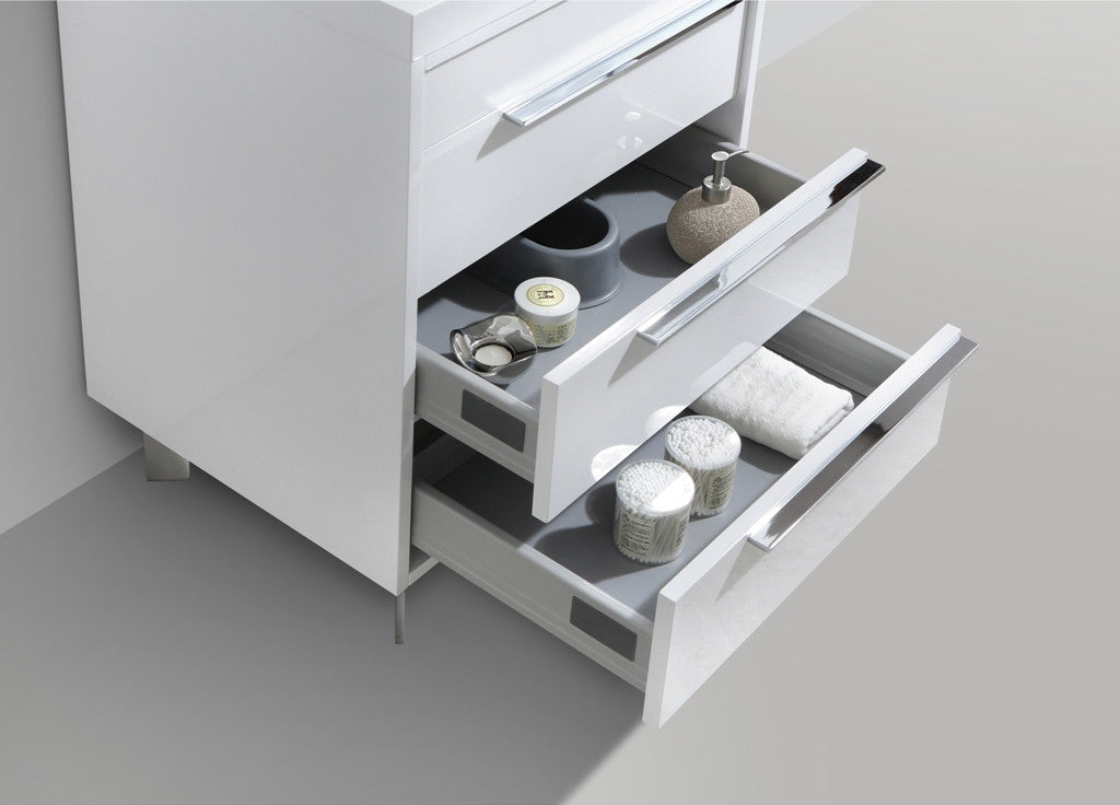 Aquamoon Roma 24" Modern Bathroom Vanity Set - White