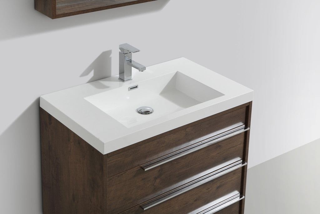 Aquamoon Roma 31 Modern Bathroom Vanity Set - Rosewood