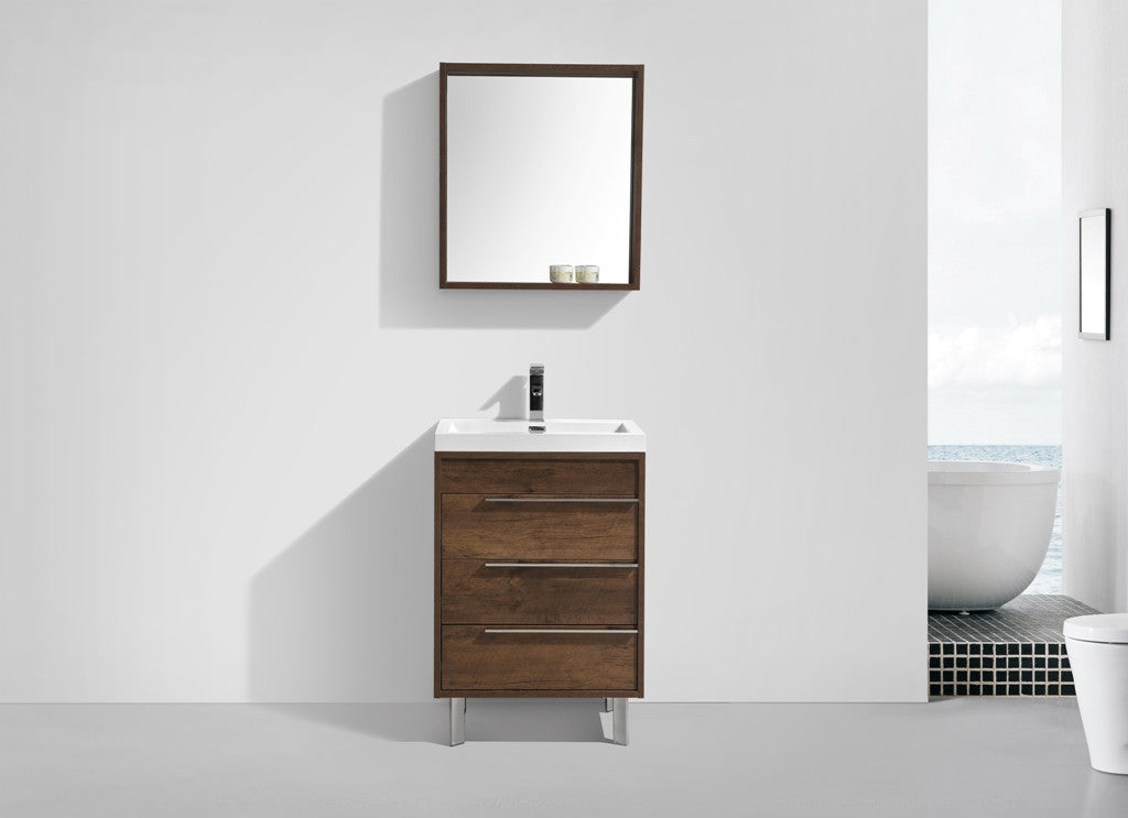Aquamoon Roma 24 Modern Bathroom Vanity - Rosewood