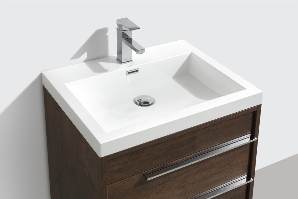 Aquamoon Roma 24 Modern Bathroom Vanity - Rosewood