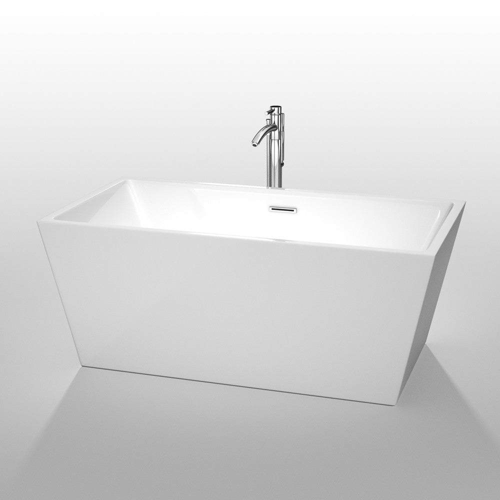 WYNDHAM COLLECTION Sara 59-Inch Soaking Bathtub