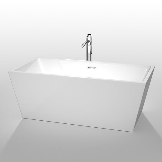 WYNDHAM COLLECTION Sara 63-Inch Soaking Bathtub