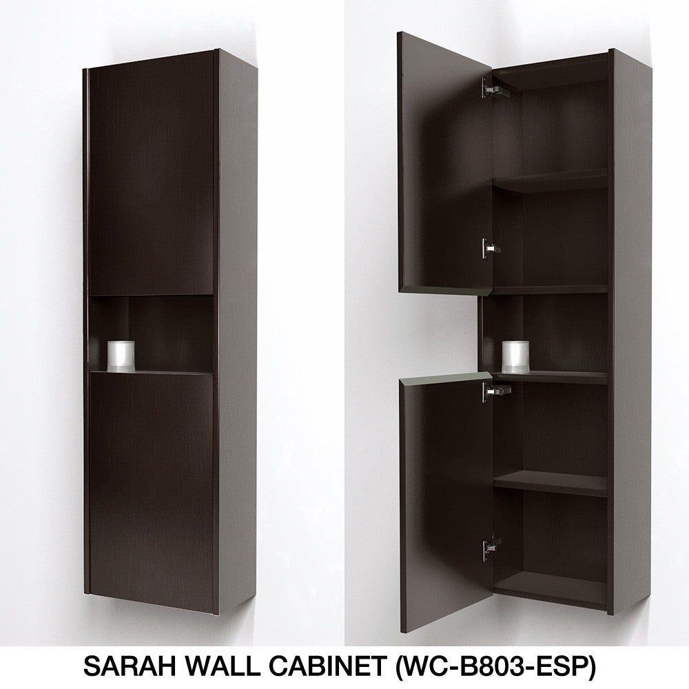 WYNDHAM COLLECTION Manola 60-Inch Double Wall-Mounted Bathroom Vanity Set - Espresso