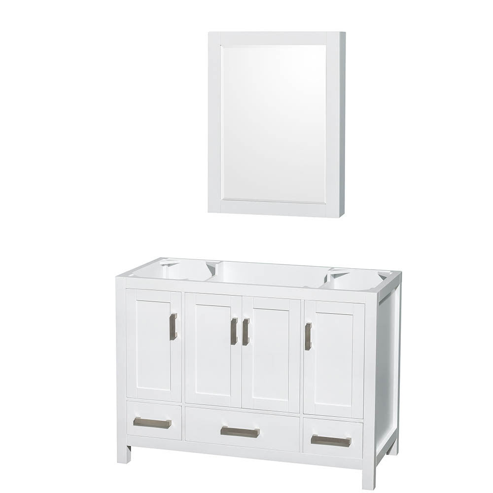 WYNDHAM COLLECTION Sheffield 48-Inch Single Bathroom Vanity - White