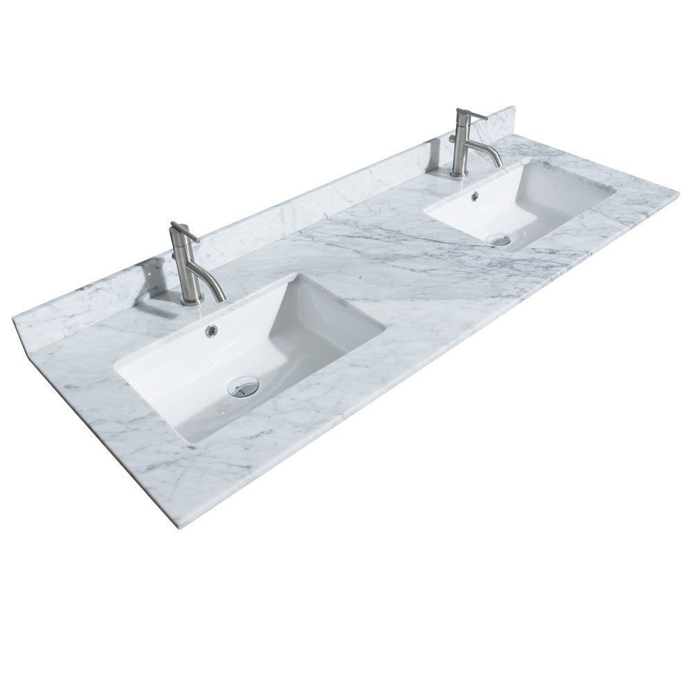 WYNDHAM COLLECTION Sheffield 60-Inch Double Bathroom Vanity - White