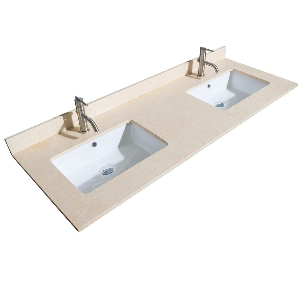 WYNDHAM COLLECTION Sheffield 60-Inch Double Bathroom Vanity - White