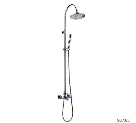 Aqua Decor Bermuda Modern Bathroom Shower Pole - Round Shower Head