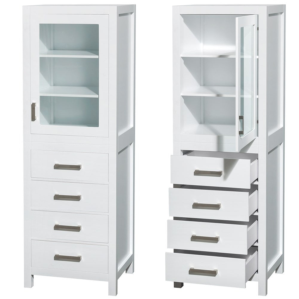 WYNDHAM COLLECTION Sheffield 60-Inch Double Bathroom Vanity - White