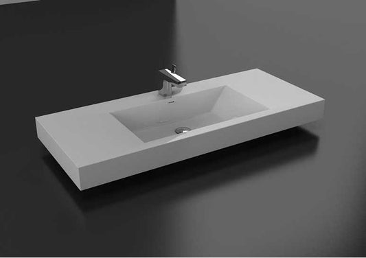 Aquamoon Maya 47 Modern Bathroom Vessel Sink - White