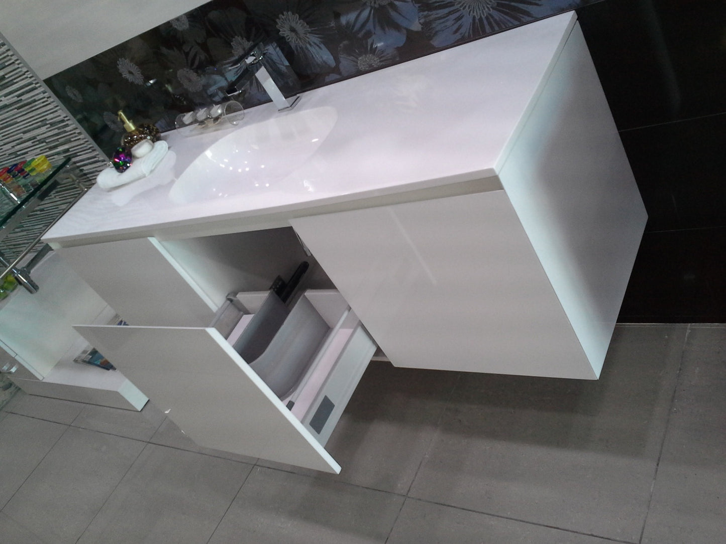 Aquamoon Soul 58 Modern Bathroom Vanity Set - White