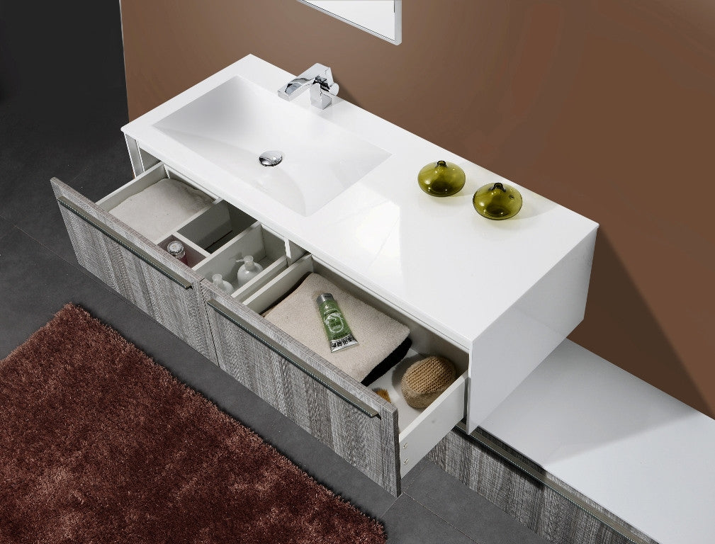 Aquamoon Star 52 Modern Bathroom Vanity Set - Ash Gray