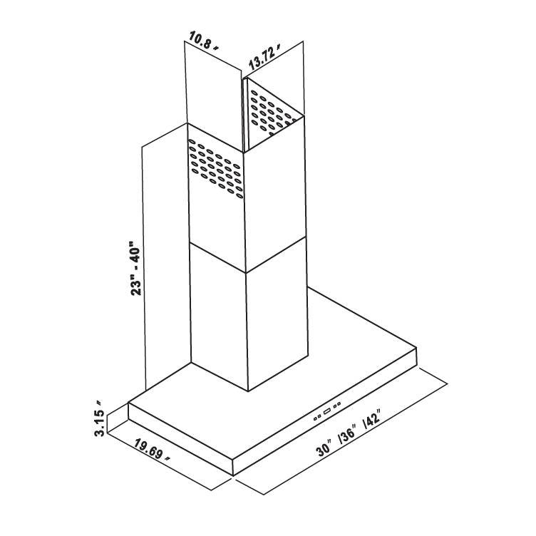Cavaliere SV218Z 30" Wall Mounted Range Hood