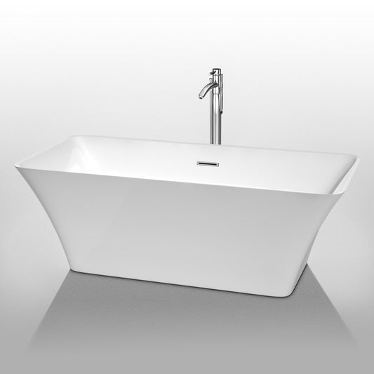 WYNDHAM COLLECTION Tiffany 67-Inch Large Soaking Bathtub