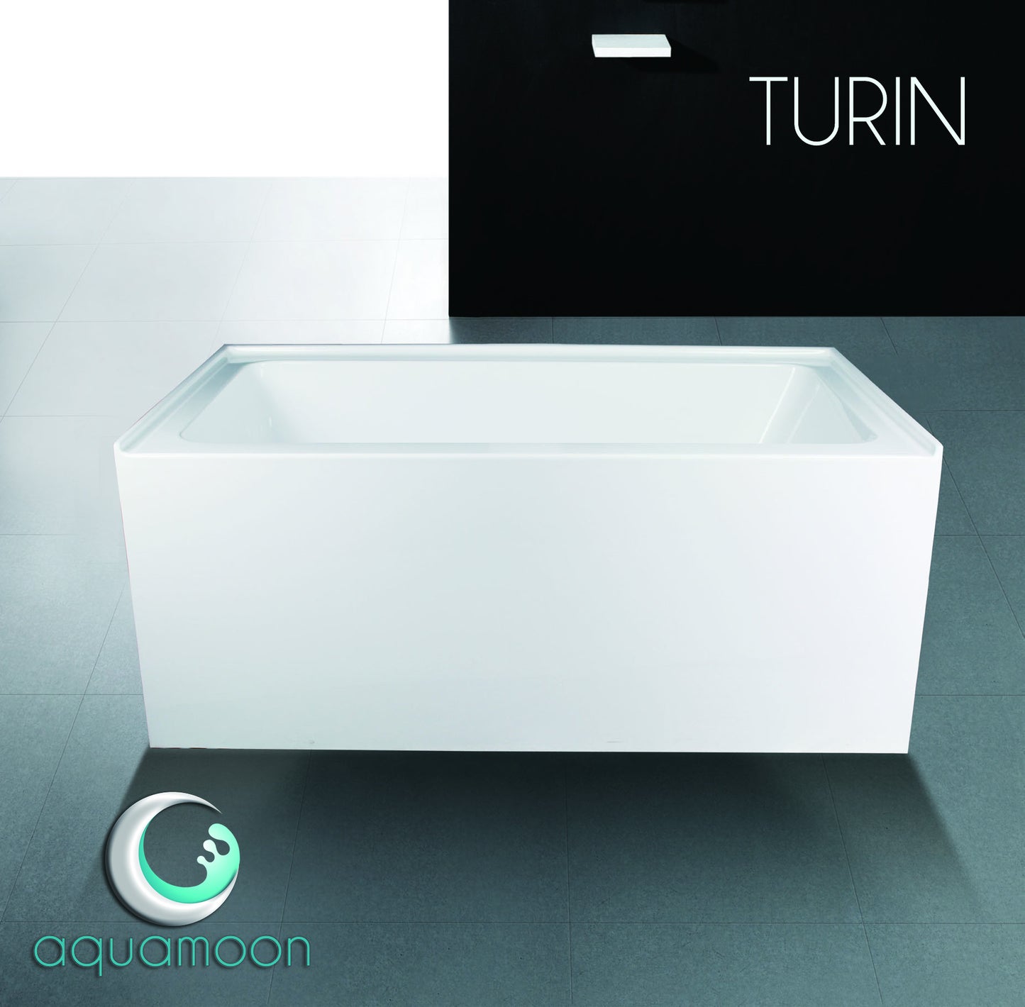 Aquamoon Turin Right Bathtub With Apron
