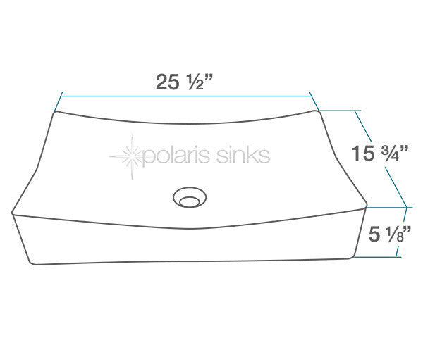 Polaris V330 White Porcelain Vessel Sink