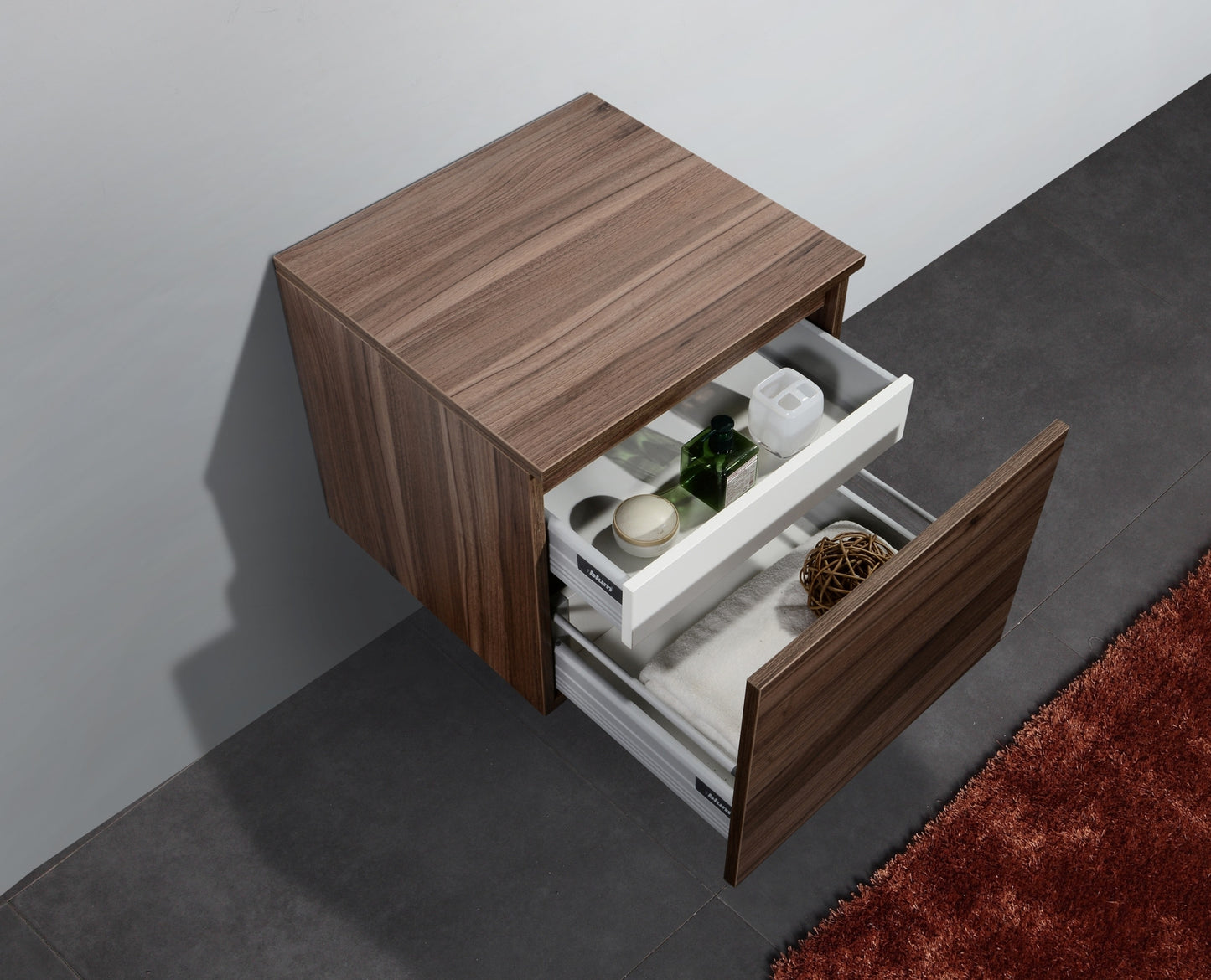 Aquamoon Venice Modern Side Cabinet - Walnut