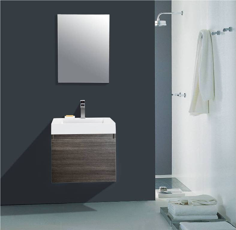 Aquamoon Venice 24" Modern Bathroom Vanity Set - Grey Oak