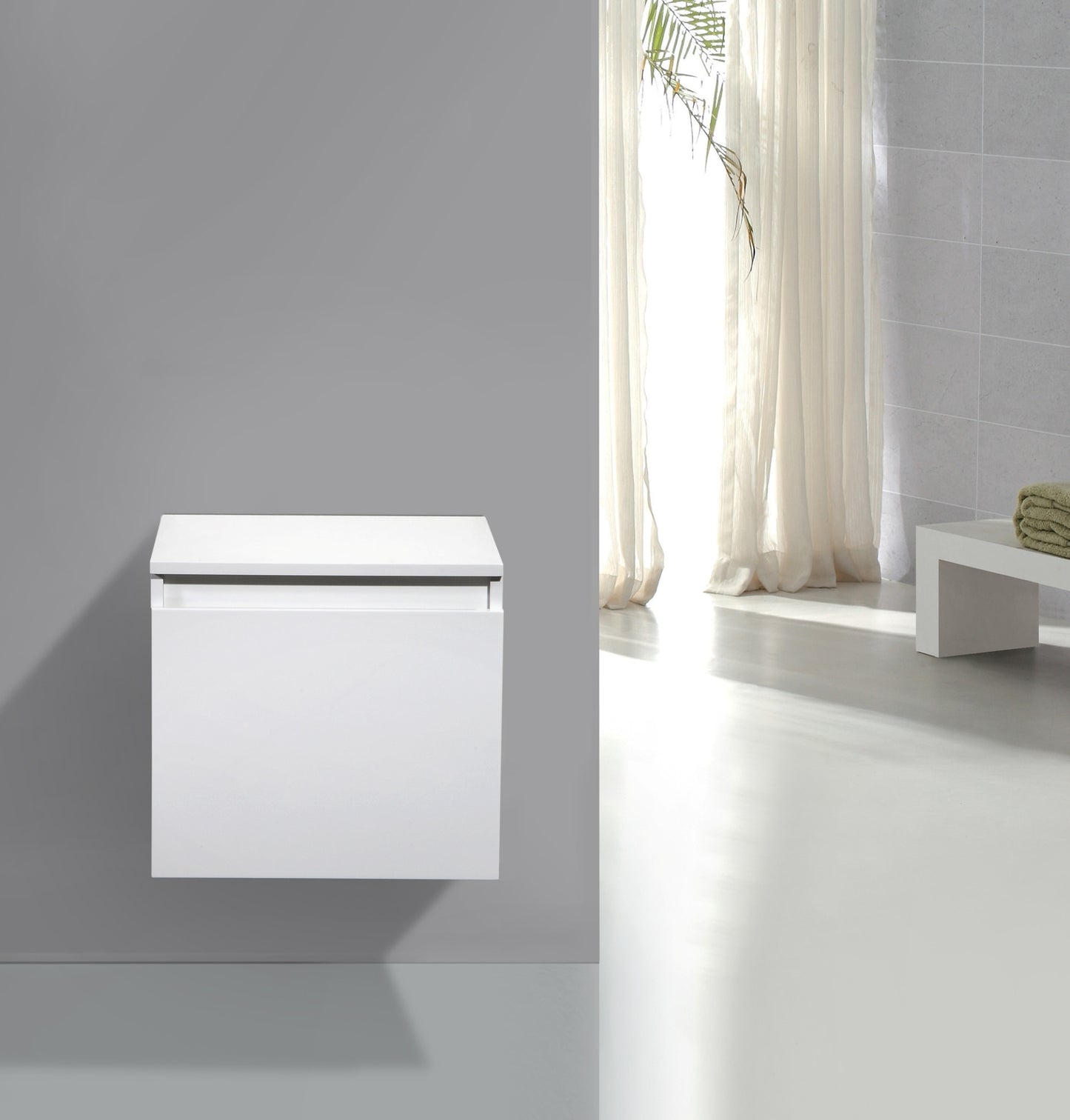 Aquamoon Venice Modern Side Cabinet - White