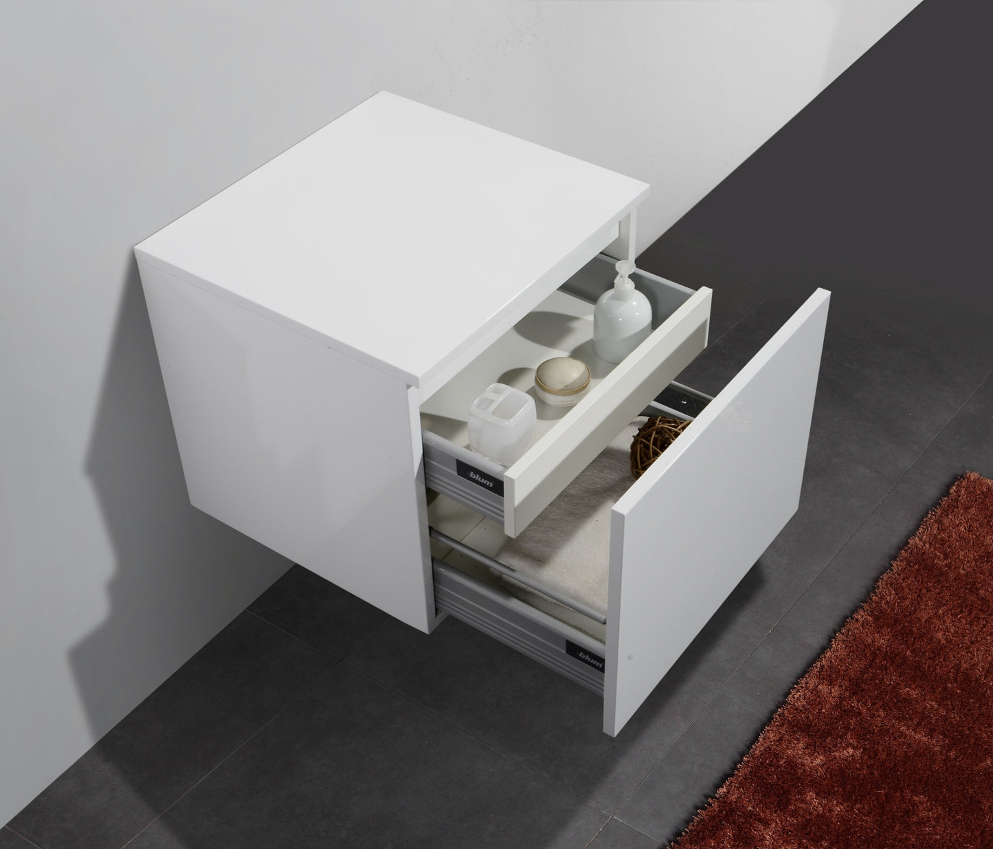 Aquamoon Venice Modern Side Cabinet - White