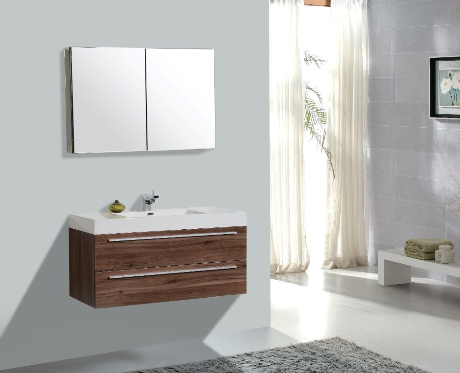 Aquamoon Maya 47 Walnut Modern Bathroom Vanity Set