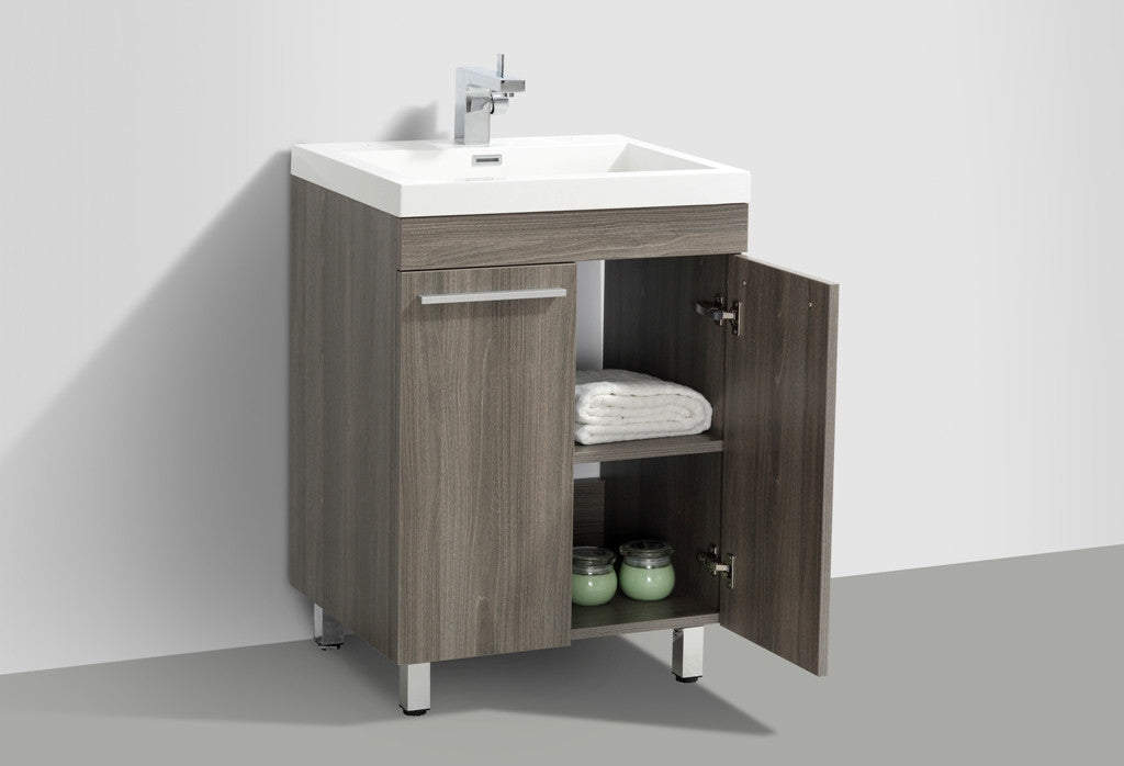 Aquamoon Ocean 23 3/8 Maple Grey modern Bathroom Vanity Set