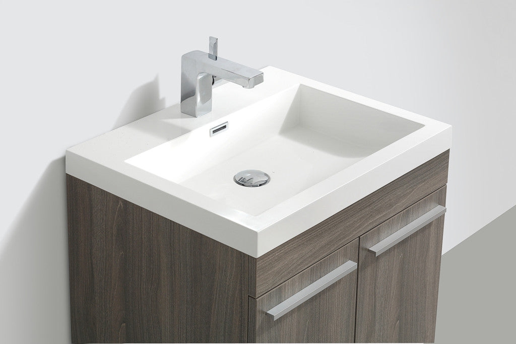Aquamoon Ocean 23 3/8 Maple Grey modern Bathroom Vanity Set