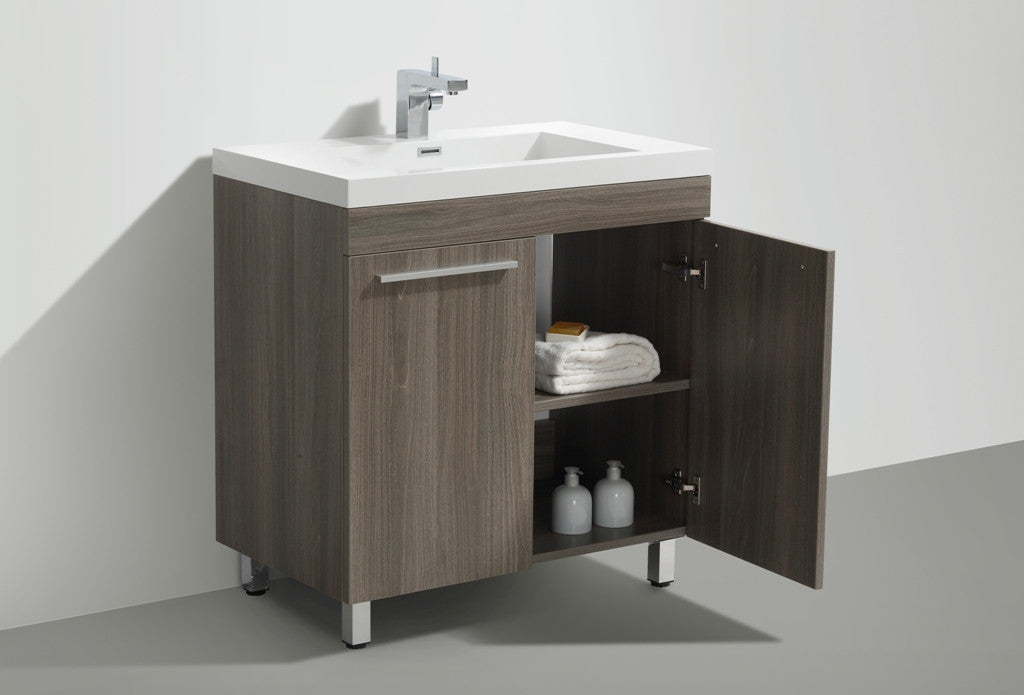 Aquamoon Ocean 31 1/4 Maple Grey modern Bathroom Vanity Set