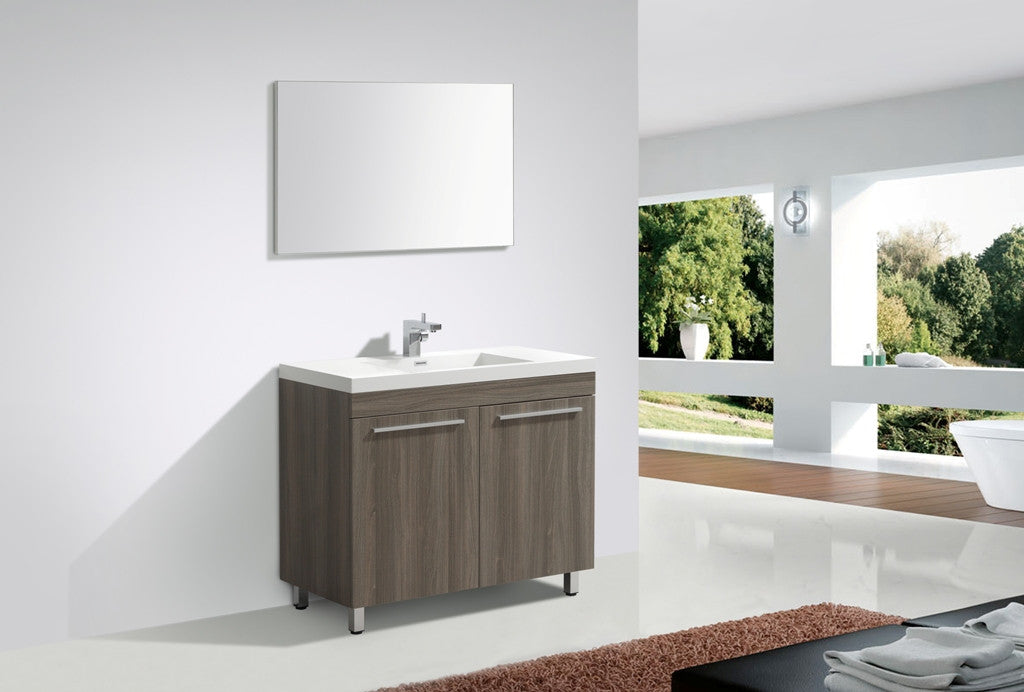 Aquamoon Ocean 39 1/8 Maple Grey modern Bathroom Vanity Set