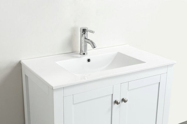 Aquamoon Rimini White 31 5/8 Contemporary Bathroom Vanity Set