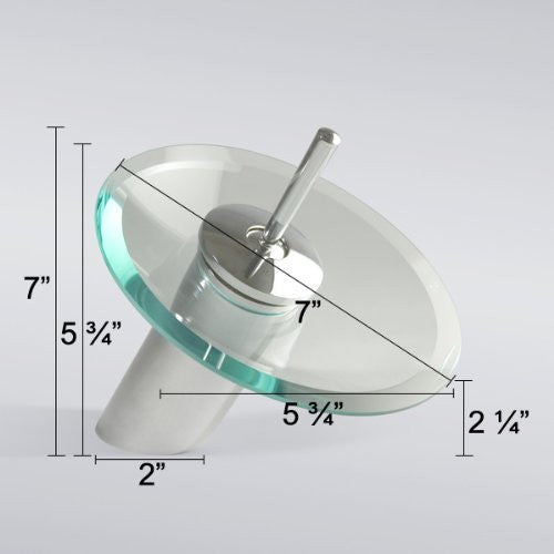 Aqua Decor Waterfall Short Single Hole Mount Bathroom Vanity Faucet - Chrome