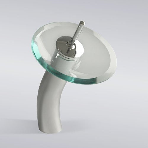 Aqua Decor Waterfall Tall Single Hole Mount Bathroom Vanity Faucet - (Chrome)